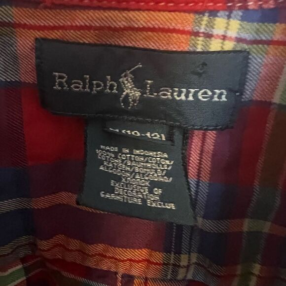 Ralph Lauren Red Plaid Shirt - Picture 2 of 3